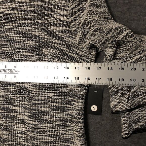 TACERA Marbled Tweed Women S Black White Shift Dress Double Bell Sleeve Pullover - Picture 12 of 16